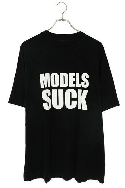 SEQUEL MODELS SUCK Print T-Shirt Black Size XL