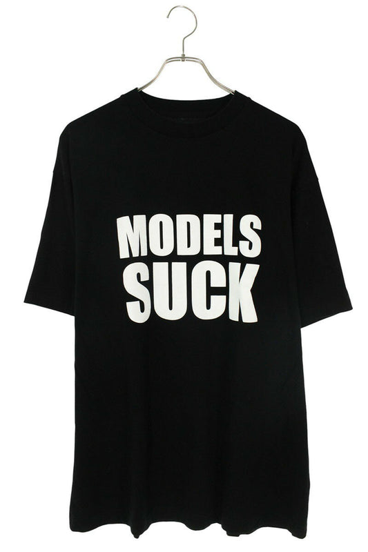 SEQUEL MODELS SUCK Print T-Shirt Black Size XL