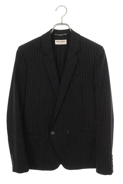 Saint Laurent Paris Striped Tailored Jacket Black Size XS