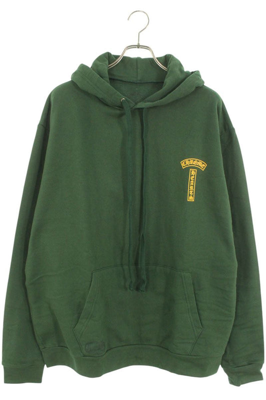 Chrome Hearts SWTSHRT PLV Logo Hoodie Green x Yellow Size L