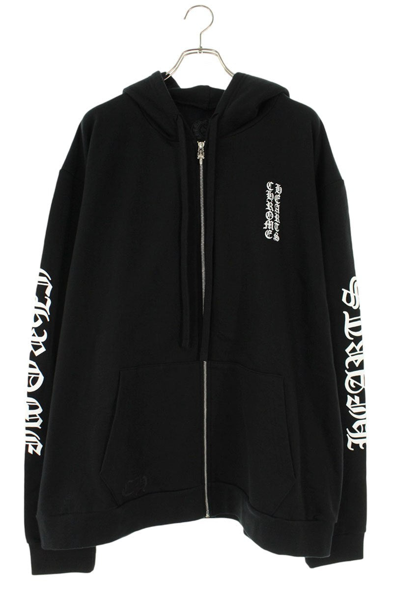 Chrome Hearts SWTSHRT HD ZIP Logo Print Up Hoodie Size XXL