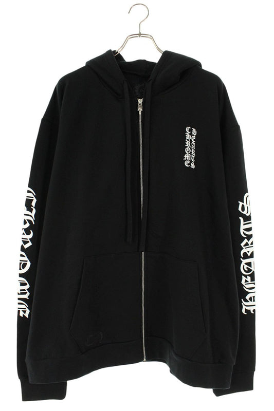Chrome Hearts SWTSHRT HD ZIP Logo Print Up Hoodie Size XXL