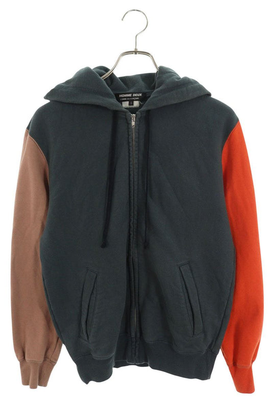 Comme des Garcons AD2020 Zip Up Hoodie Green x Orange x Brown Size S