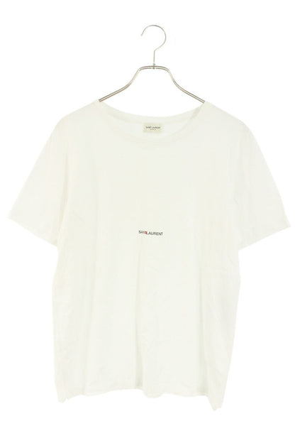 Saint Laurent Paris Logo Print T-Shirt White Size M