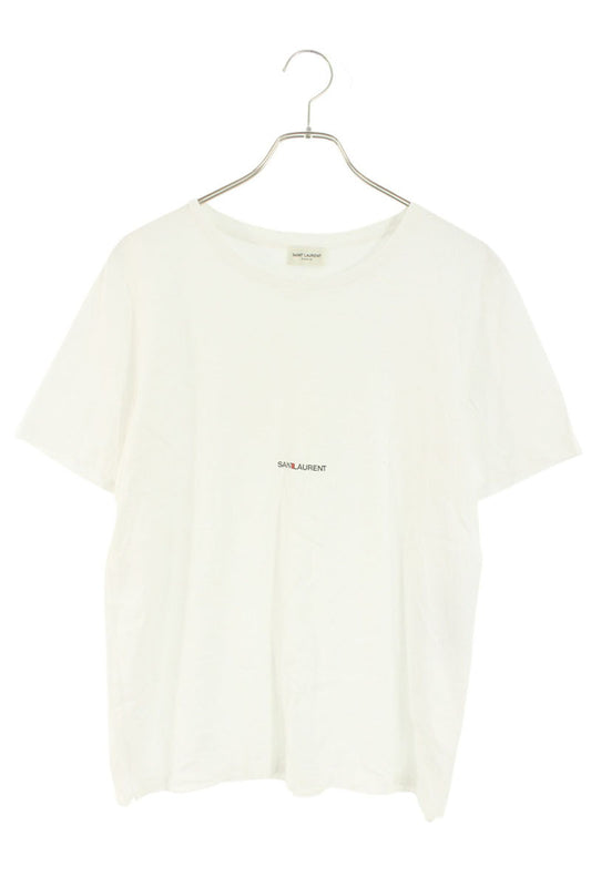 Saint Laurent Paris Logo Print T-Shirt White Size M