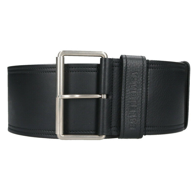 Balenciaga Wide Leather Belt Black One Size