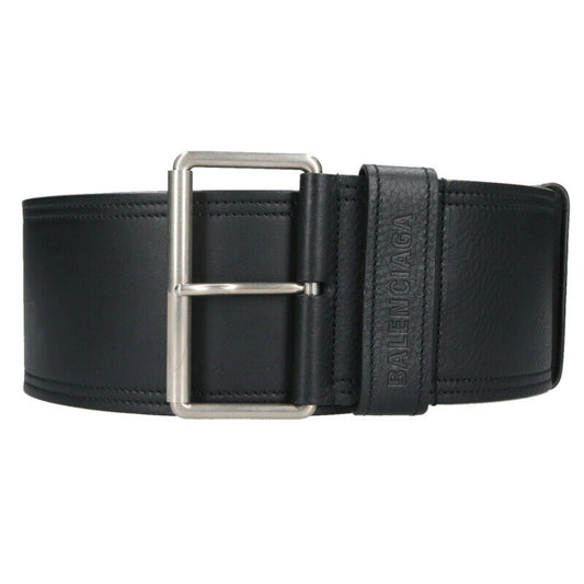 Balenciaga Wide Leather Belt Black One Size