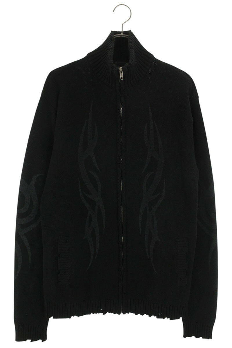 BALENCIAGA 24AW Y2K Zip-Up Cardigan Black Size S
