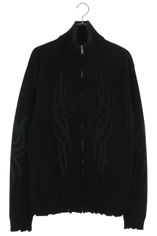 BALENCIAGA 24AW Y2K Zip-Up Cardigan Black Size S