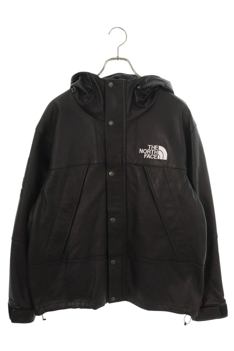 Supreme x The North Face 18AW Leather Mountain Parka Jacket Black Size M