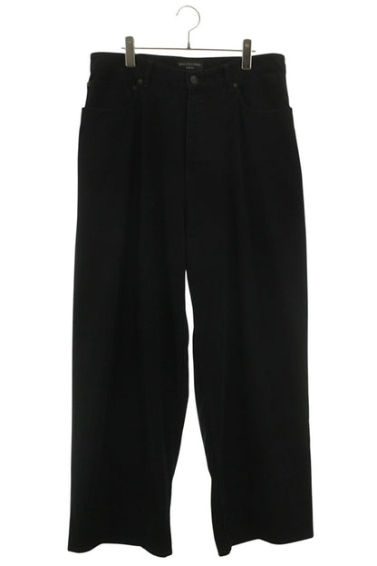 Balenciaga Washed Wide Denim Pants Black Size US 32