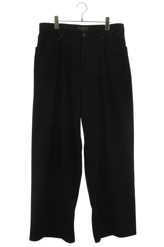 Balenciaga Washed Wide Denim Pants Black Size US 32