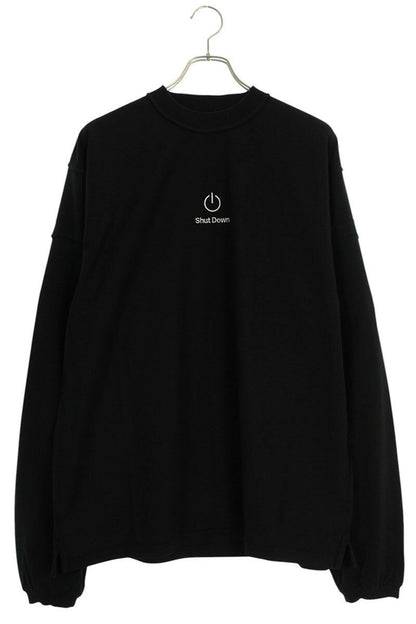 Vetements 25AW SHUT DOWN Embroidered Long Sleeve T-Shirt Black Size S