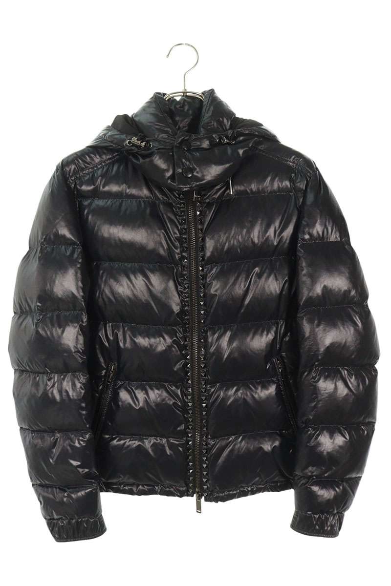 Valentino Stud Hooded Down Jacket Black Size S