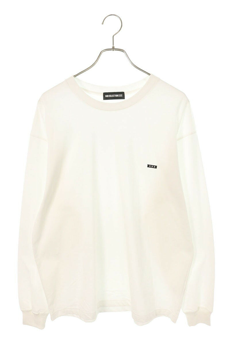 GOD SELECTION XXX Logo Patchwork Long Sleeve T-Shirt White Size L