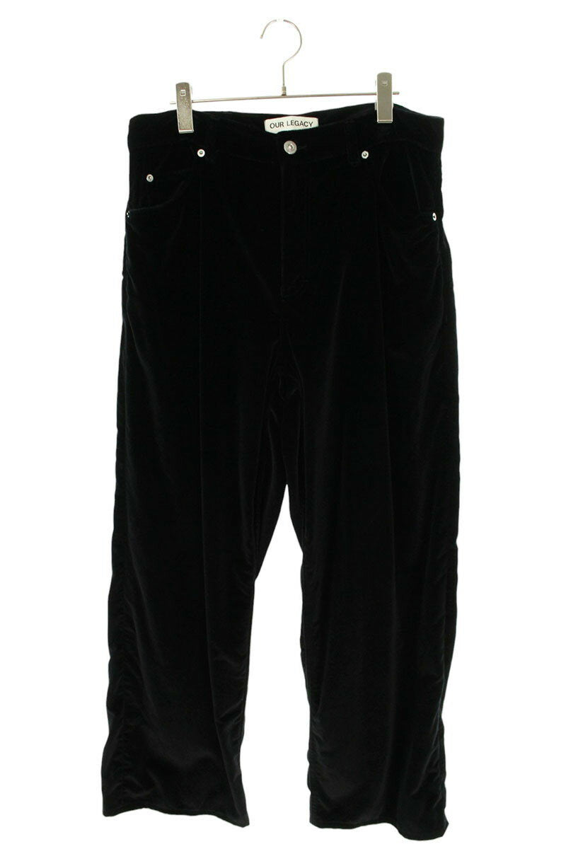 OUR LEGACY Vast Cut Velvet Long Pants Black Size 34