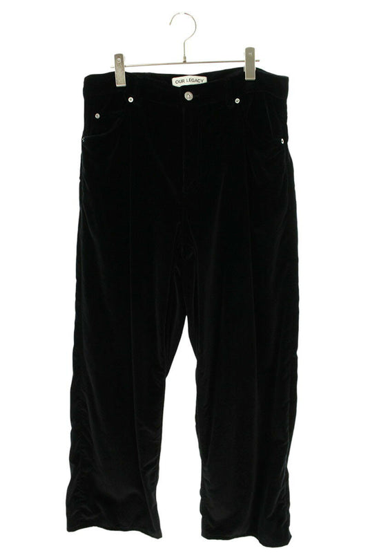 OUR LEGACY Vast Cut Velvet Long Pants Black Size 34