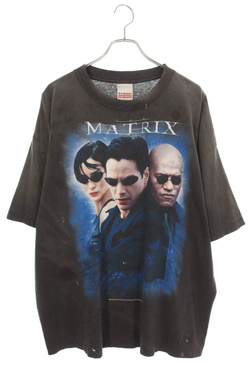 Saint Michael Vintage T-Shirt Black x Blue Size XXL