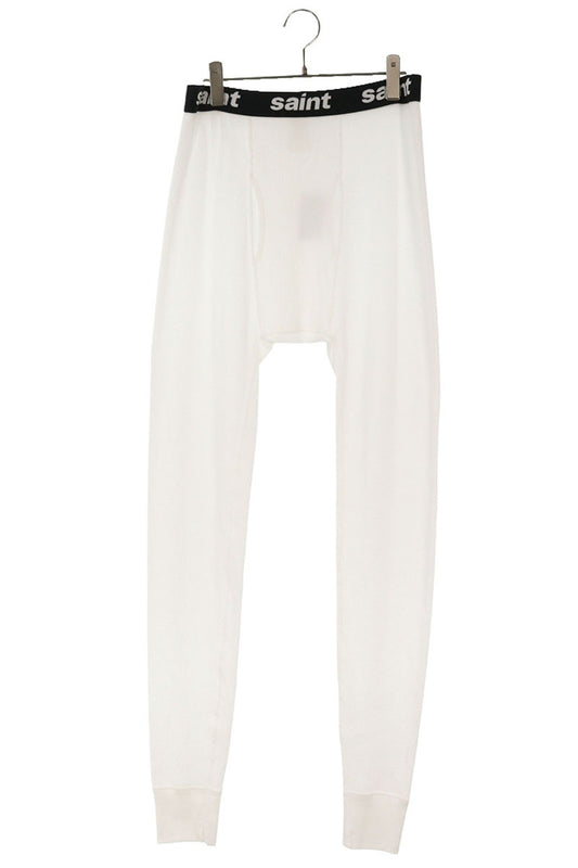 Saint Michael 25SS thermal Long Pants White x Black Size S