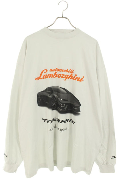 Balenciaga 25AW Logo Print Long Sleeve T-Shirt Gray Size 4