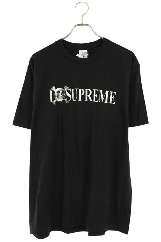 Supreme 25AW Skull Tee Logo Print T-Shirt Black Size M