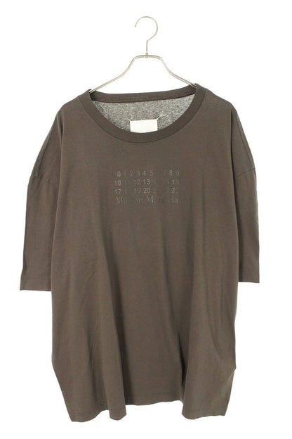 Maison Margiela 25AW Calendar Logo Print T-Shirt Brown Size XL