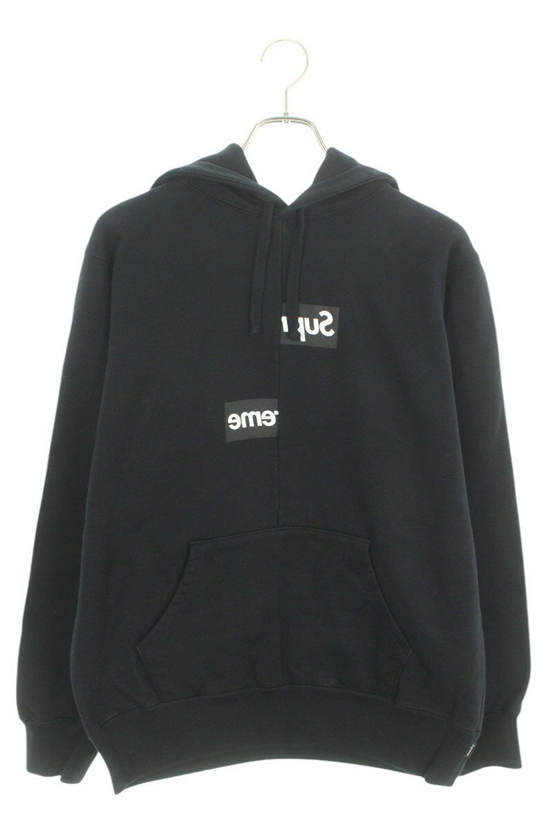 Vintage Comme des Garcons Tops - SUPREME x COMME des GARCONS SHIRT Split Box Logo Hoodie Black Size M - Authentic Archive