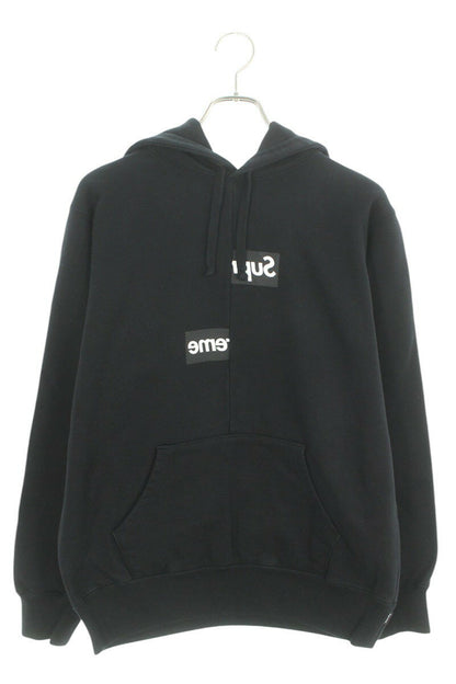 Vintage Comme des Garcons Tops - SUPREME x COMME des GARCONS SHIRT Split Box Logo Hoodie Black Size M - Authentic Archive