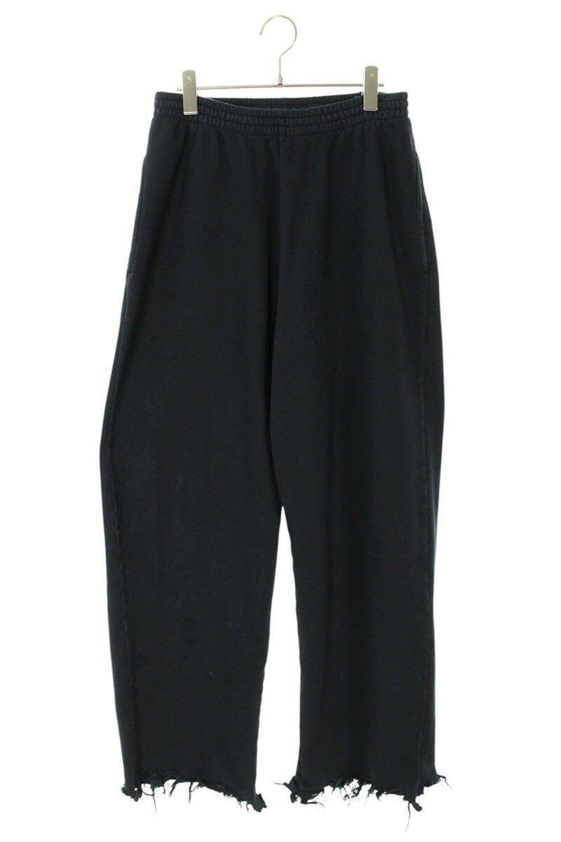 BALENCIAGA Distressed Wide Sweatpants Black Size 28