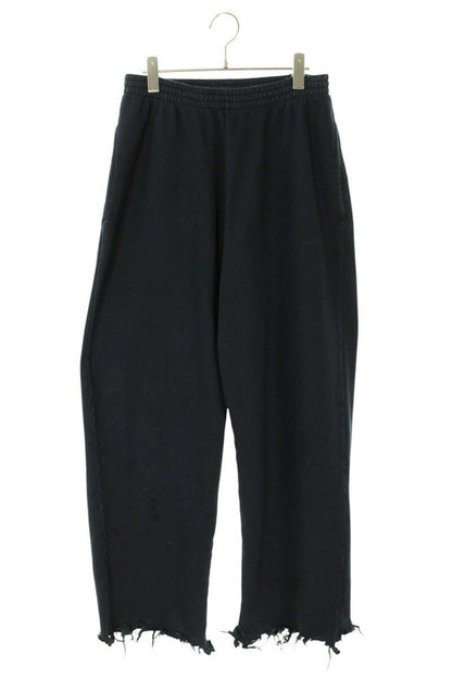 BALENCIAGA Distressed Wide Sweatpants Black Size 28