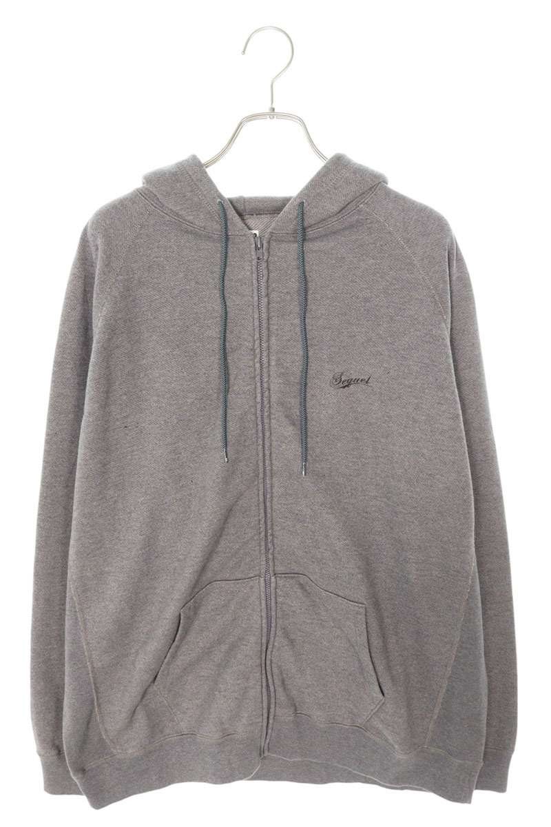 SEQUEL 23AW Print Zip Up Hoodie Gray Gray 23AW-HD Size XL