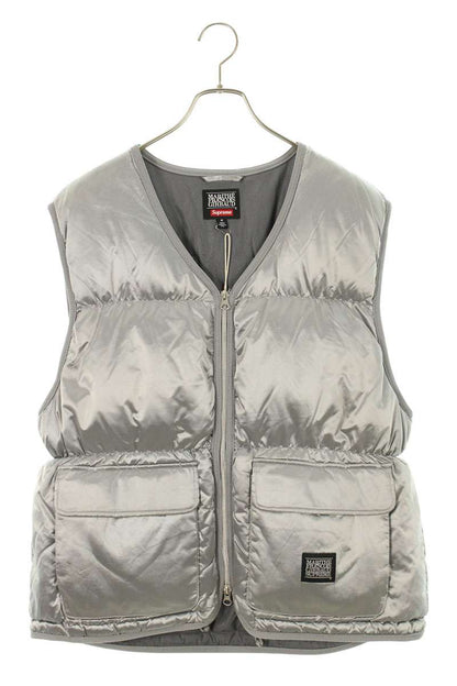 Supreme x FRANCOIS GIRBAUD 25SS Down Puffer Vest Silver Size M