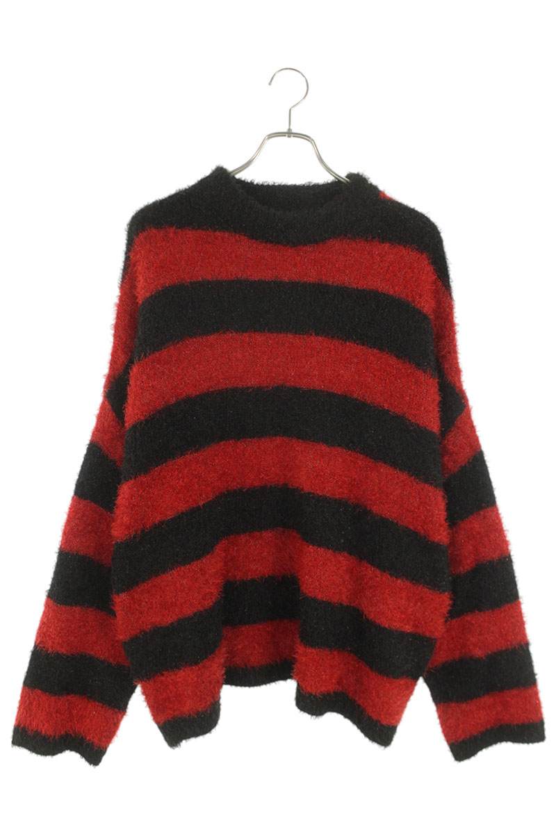 Saint Michael Boarder Knit Sweater Red x Black Size L