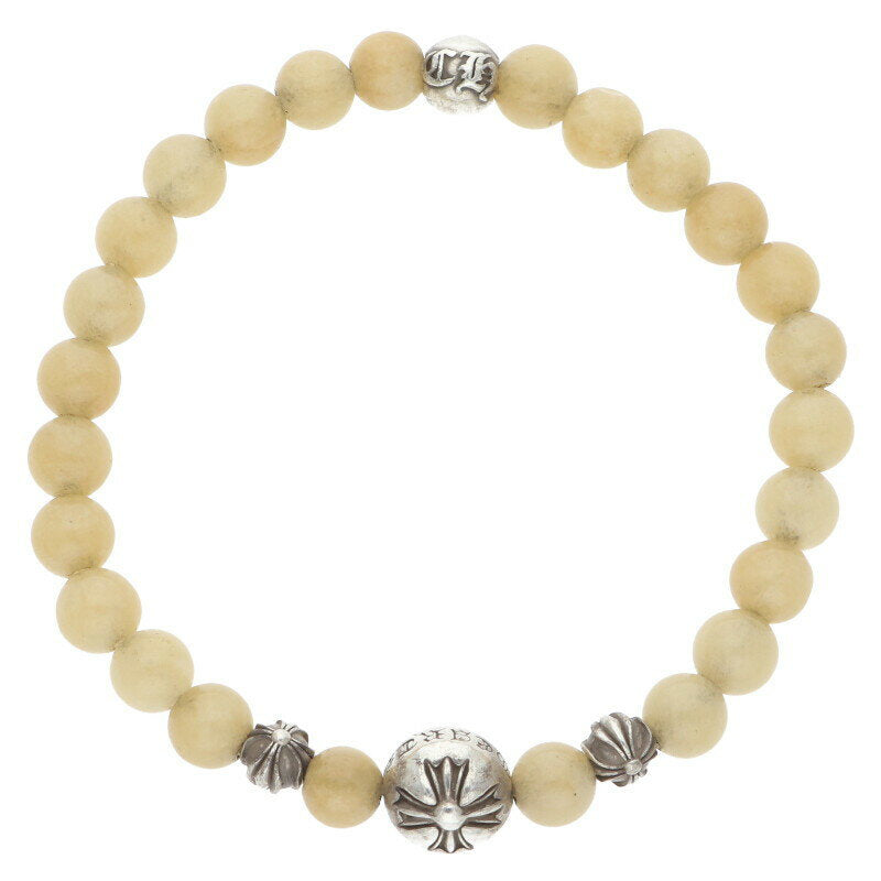 Chrome Hearts Beaded bracelet White x Silver (Silver 15.67g)