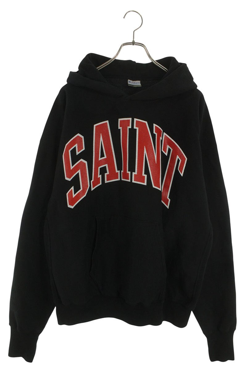 Saint Michael x Champion Logo Pullover Hoodie Black Size XL