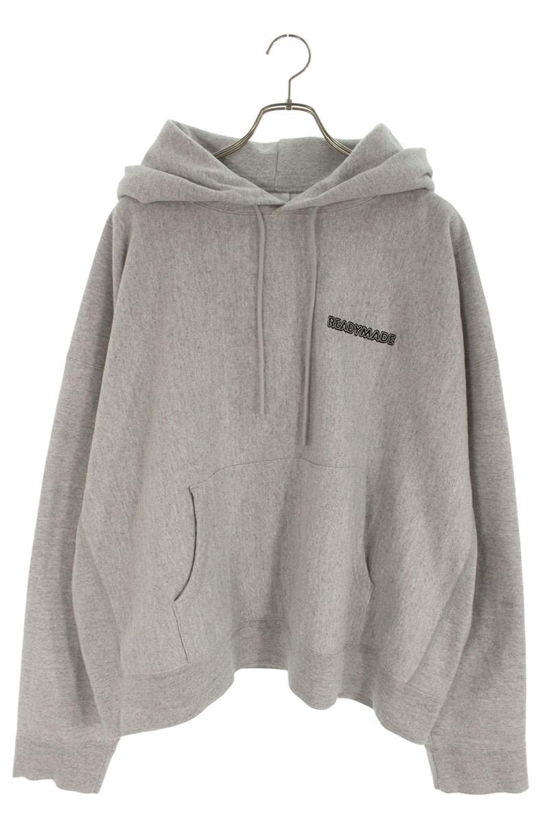 READYMADE Logo Embroidered Pullover Hoodie Gray Size M
