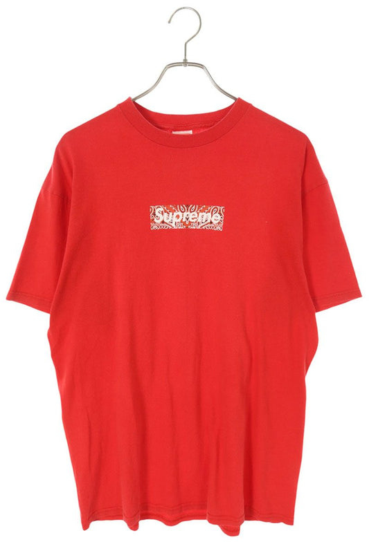 Vintage Supreme Tops - SUPREME 01SS Bandana Box Logo Tee Logo T-Shirt Red Size L - Authentic Archive