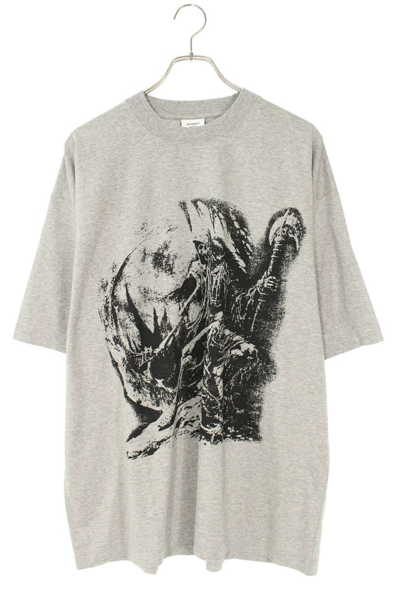Vetements 25AW Print T-Shirt Gray Size XS