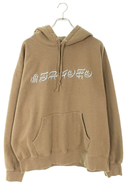 Supreme 25SS Blackletter Hooded Sweatshirt Brown Size XL