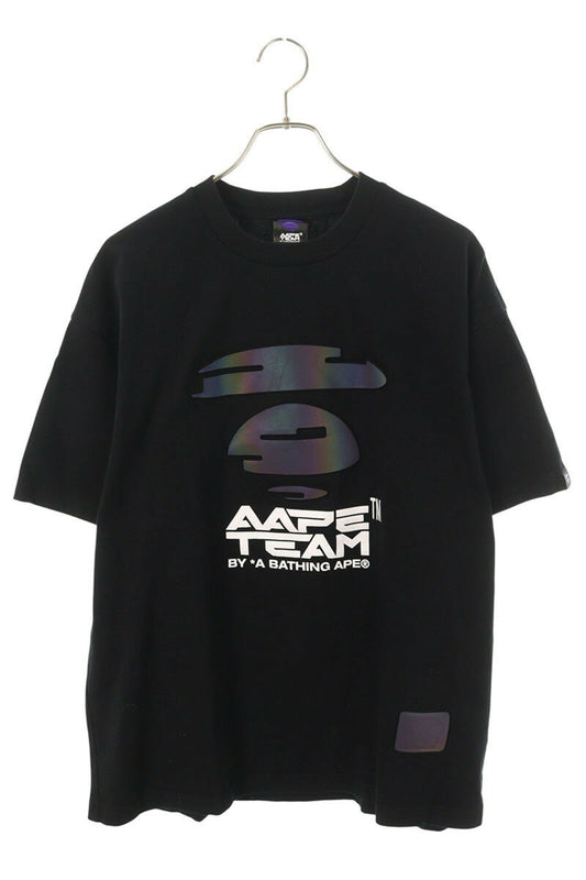 Vintage Bape Tops - A BATHING APE Embossed Logo Print T-Shirt Black Size XL - Authentic Archive