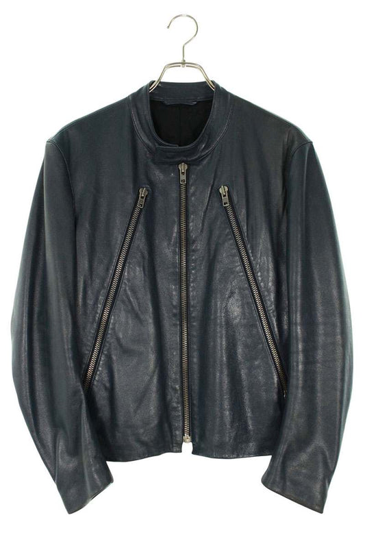 Maison Martin Margiela 07AW Leather Jacket Blue Size XS