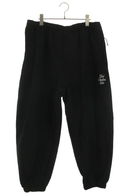 GOD SELECTION XXX Logo Embroidered Long Pants Black Size US 36