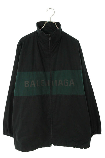 Balenciaga 22AW Logo Print Blouson Black x Green Size S