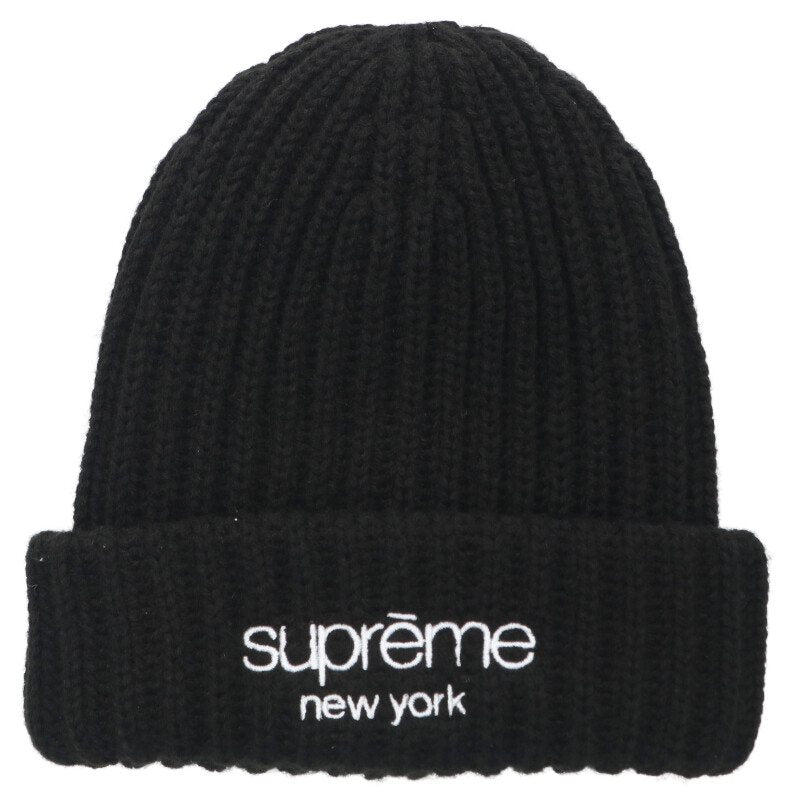 Supreme 25AW Classic Logo knit hat Black One Size