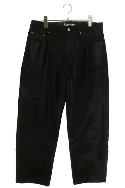 Supreme 25SS Leather Long Pants Black US 32
