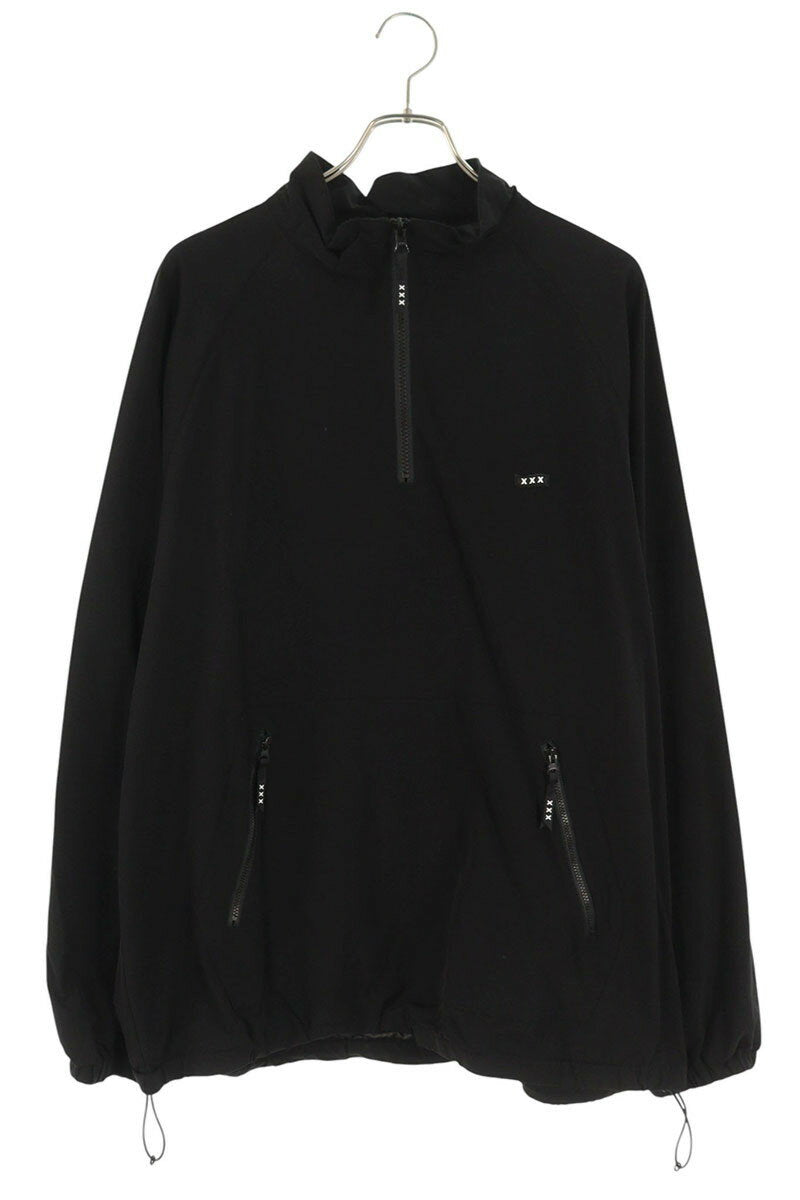 GOD SELECTION XXX Logo Patch Half Zip Nylon Blouson Size XL