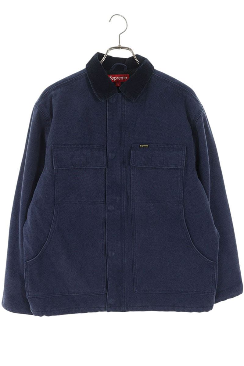 Supreme 25SS Old English Canvas Work Jacket Blue Size S