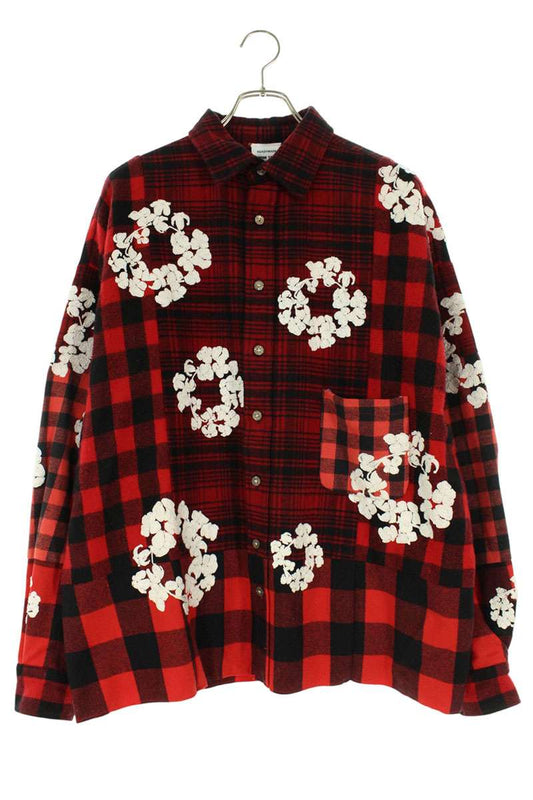 DENIM TEARS x READYMADE embroidery Long Sleeve Shirt Size M