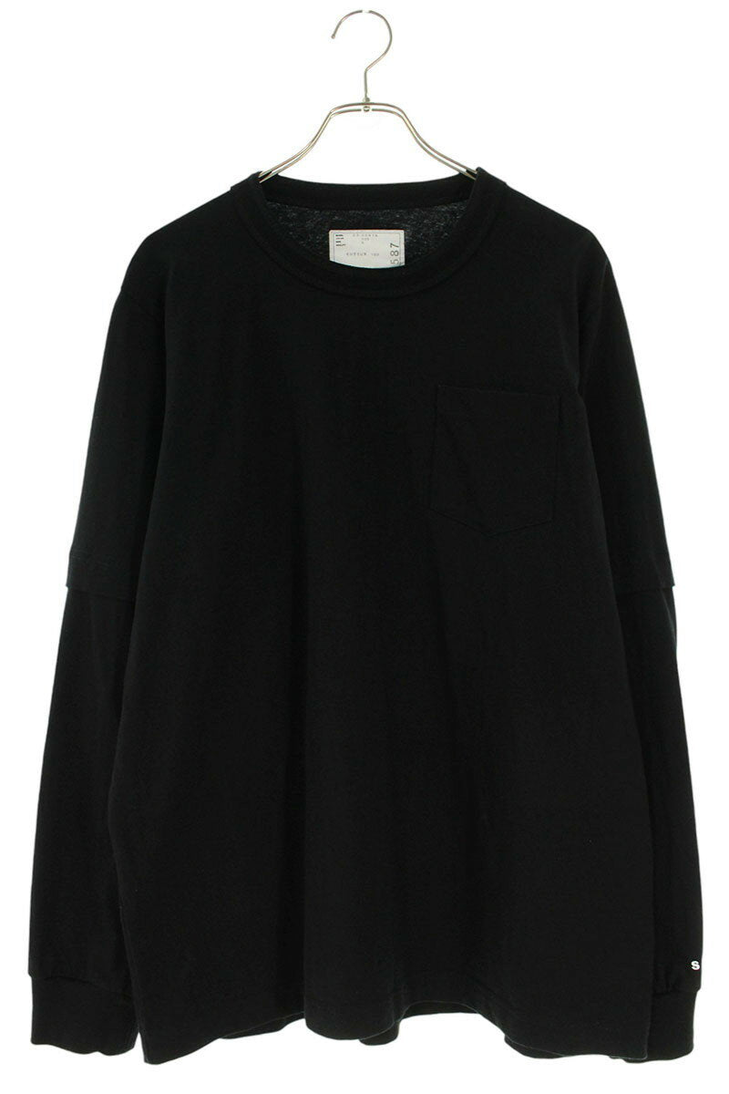 Sacai Print Long Sleeve T-Shirt Black Size 5