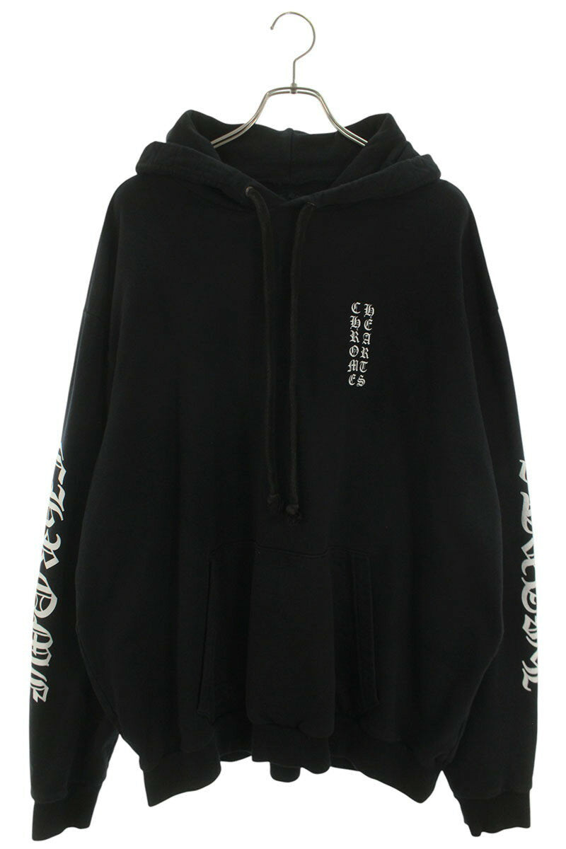 Chrome Hearts SWTSHRT PLV Logo Print Pullover Hoodie Black Size XXL